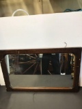 24 1/2 inch x 15 1/2 inch wooden frame mirror