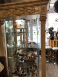 2- Sided pillars with glass shelves Large Display Cabinet