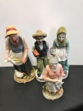 4- porcelain figurines