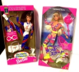 Olympic gymnast Barbie and hat skating Barbie
