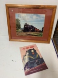 Frame train picture and pamphlet