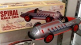 Spiral race car toy with box