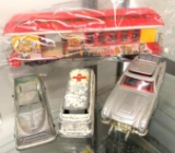 Collectible metal cars and McDonalds train car
