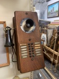 Vintage wooden telephone
