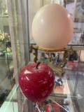 Apple paperweight and miscellaneous