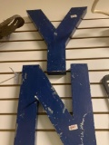Blue NY Metal letters