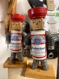 Budweiser ashtrays and Frankenmuth beer sign