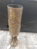 13-in tall trench art shell casing