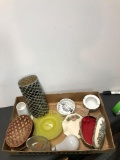 Lot of miscellaneous Dishes and candle holders