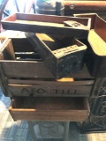 Lot of wooden drawers