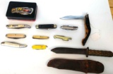 Group of assorted pocket knives