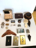 Miscellaneous lot including lighters, compacs, and more see pictures
