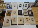 Group of 15 vintage photos on cards