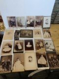 Group of 19 vintage pictures on cards
