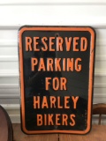 Harley Davidson reserved sign