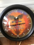 Round Harley Davidson electric clock