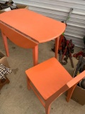 Painted table with two chairs