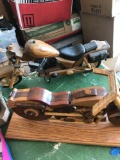 2- wooden motorcycles