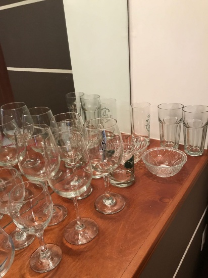 Lot of stem glasses /bowls/drinking glasses