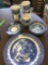 Lot of blue and white Churchill made in England dishes
