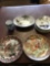 Lot of oriential dishes