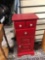 Red painted cabinet