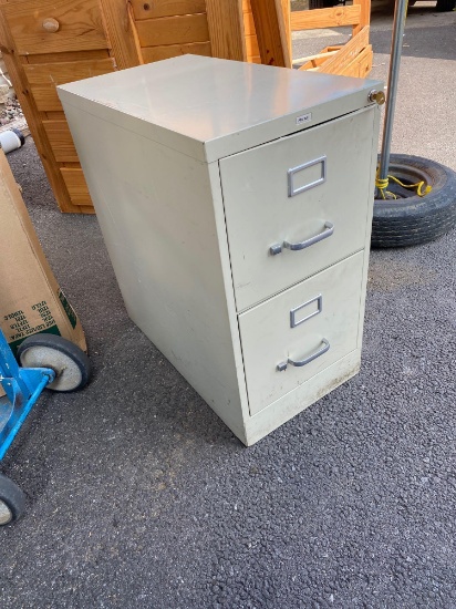Hirsh Metal two drawer locking file cabinet