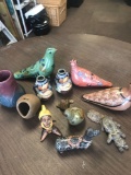 Lot of assorted pottery figurines