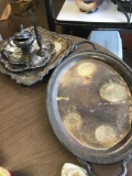 Lot of silver plated serving pieces
