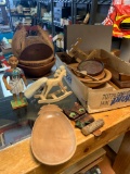 Decorative wooden bowls and miscellaneous