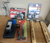 Miscellaneous tools including hammers, airbrush, gravity spray gun, and more see pictures