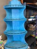 Painted blue shelf