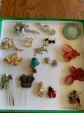 18 Costume jewelry pins