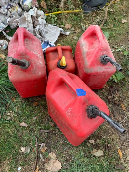 Four gas cans