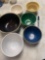 6 Small pottery bowls