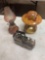 Decorative candle holders and oil lamp