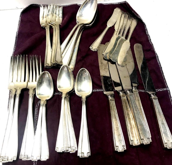 Sterling silver Latema 6 place setting 42 pieces pat. Date 1913