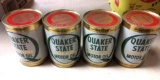 4 quarts of vintage Quaker State oil