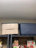 Two storage totes with lids