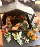Manger with figurines