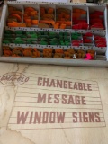 Changeable message window letters