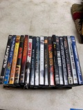 17 assorted DVDs cabin fever out of time Spiderman