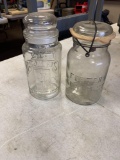 Vintage glass jar containers planters peanuts