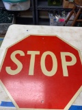 Metal stop sign 2 feet across