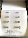 Cubic Zirconia sterling silver earrings