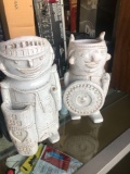 Pair of 12? Pottery figures