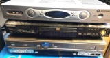 Motorola dual tuner DVR, Panasonic DVD and Samsung DVD VHS player