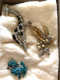 Vintage rhinestone pins