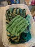 Knitted scarves and hats