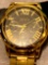 Gold color three dial Geneva watch